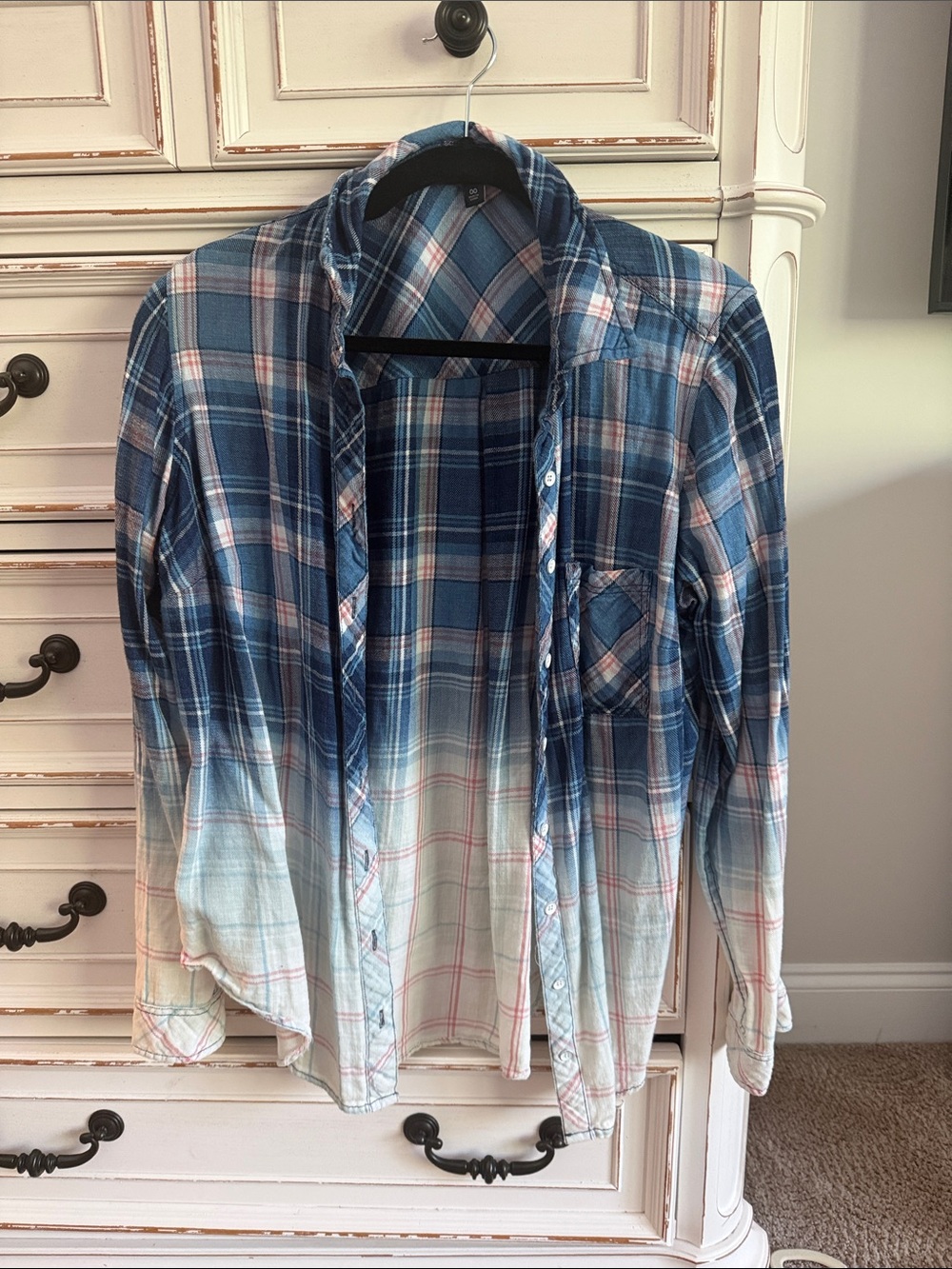 torrid Blue Ombre Plaid Button-Down Shirt